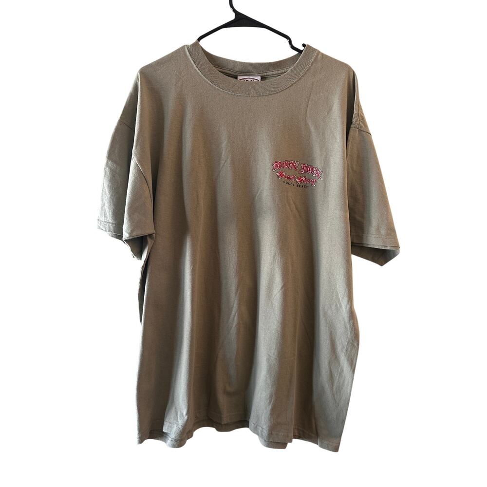 Ron Jon Surf Shop Olive Green Short Sleeve Crew Neck Cotton T-Shirt Men Sz XL